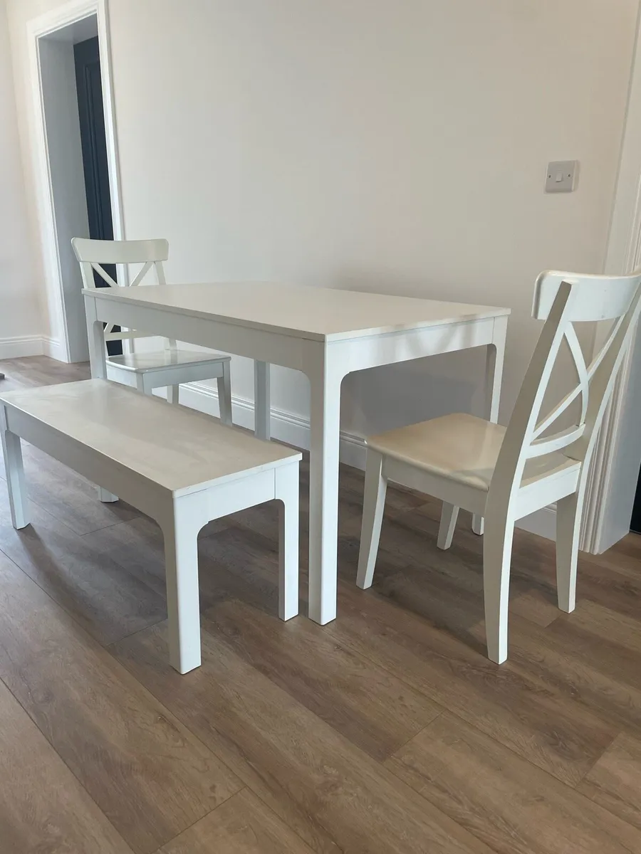 Table, Chairs and bench - Image 1