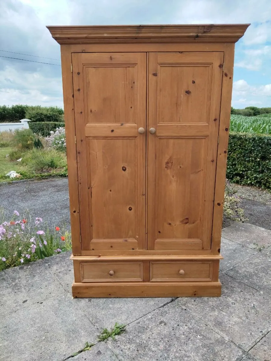 Vintage Pine Wardrobe - Image 1
