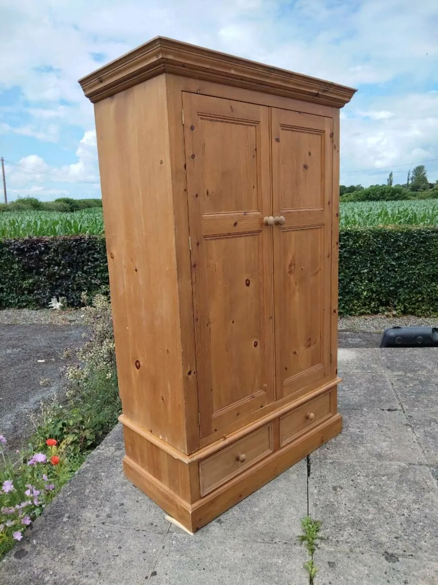 Vintage Pine Wardrobe - Image 2