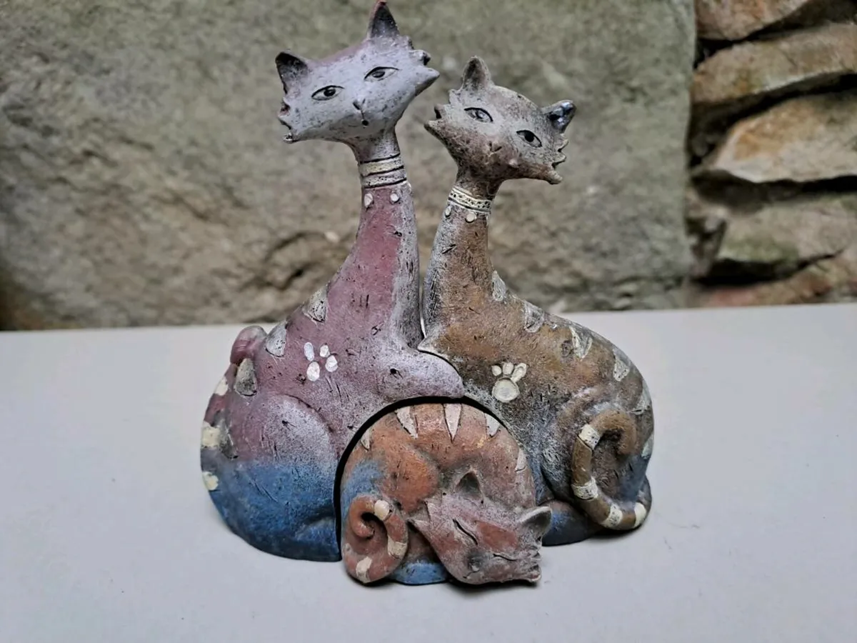 Vintage figurines cat bundle - Image 2