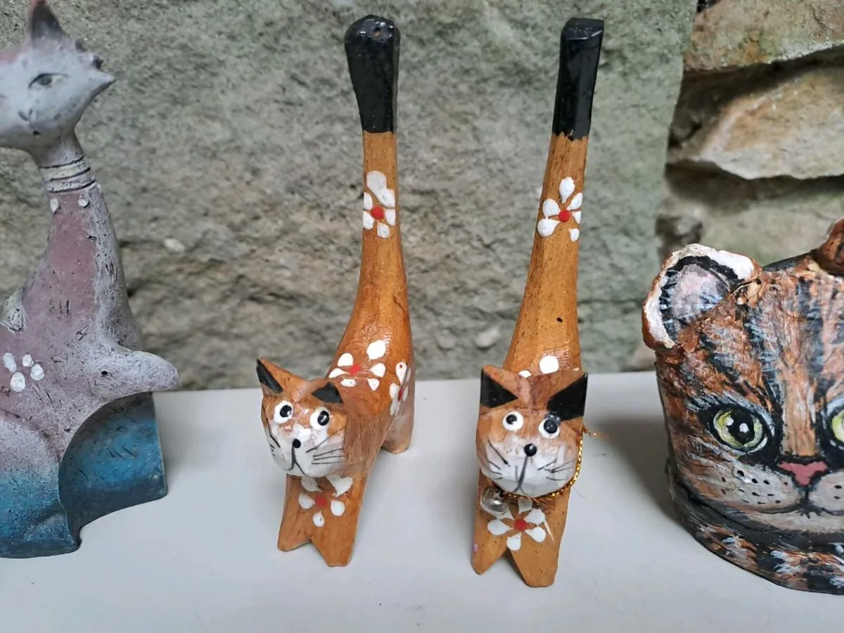 Vintage figurines cat bundle - Image 3