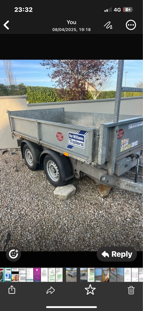 2018 Ivor Williams 8x5 electric Tipping Trailer - Image 1