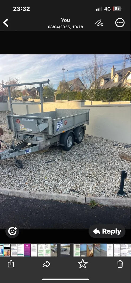 2018 Ivor Williams 8x5 electric Tipping Trailer - Image 2