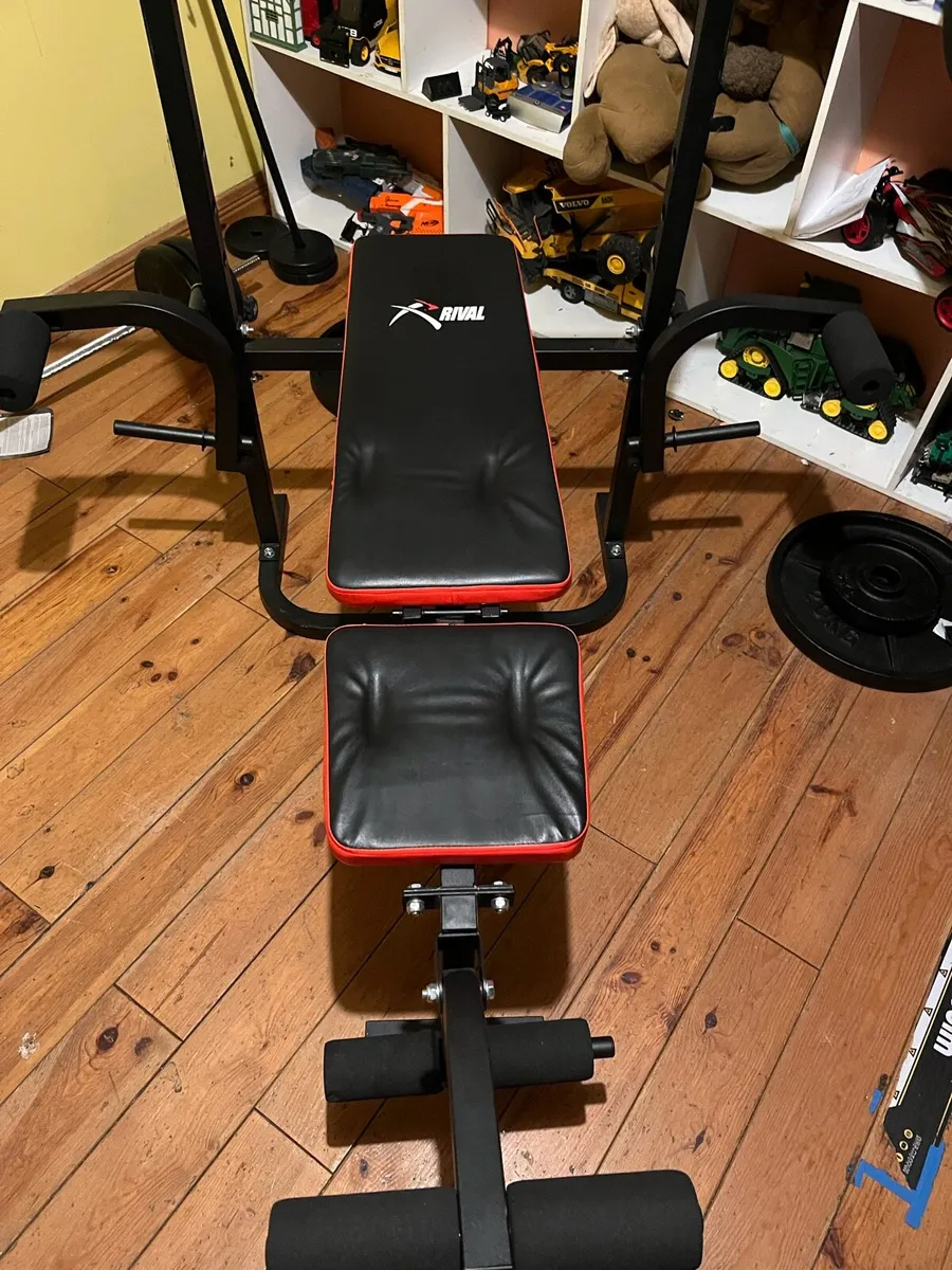 Bench press with Olympic bar and 100kg set - Image 2