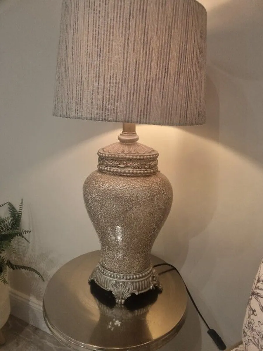 Mirrored mosaic lamp and shade - Image 2