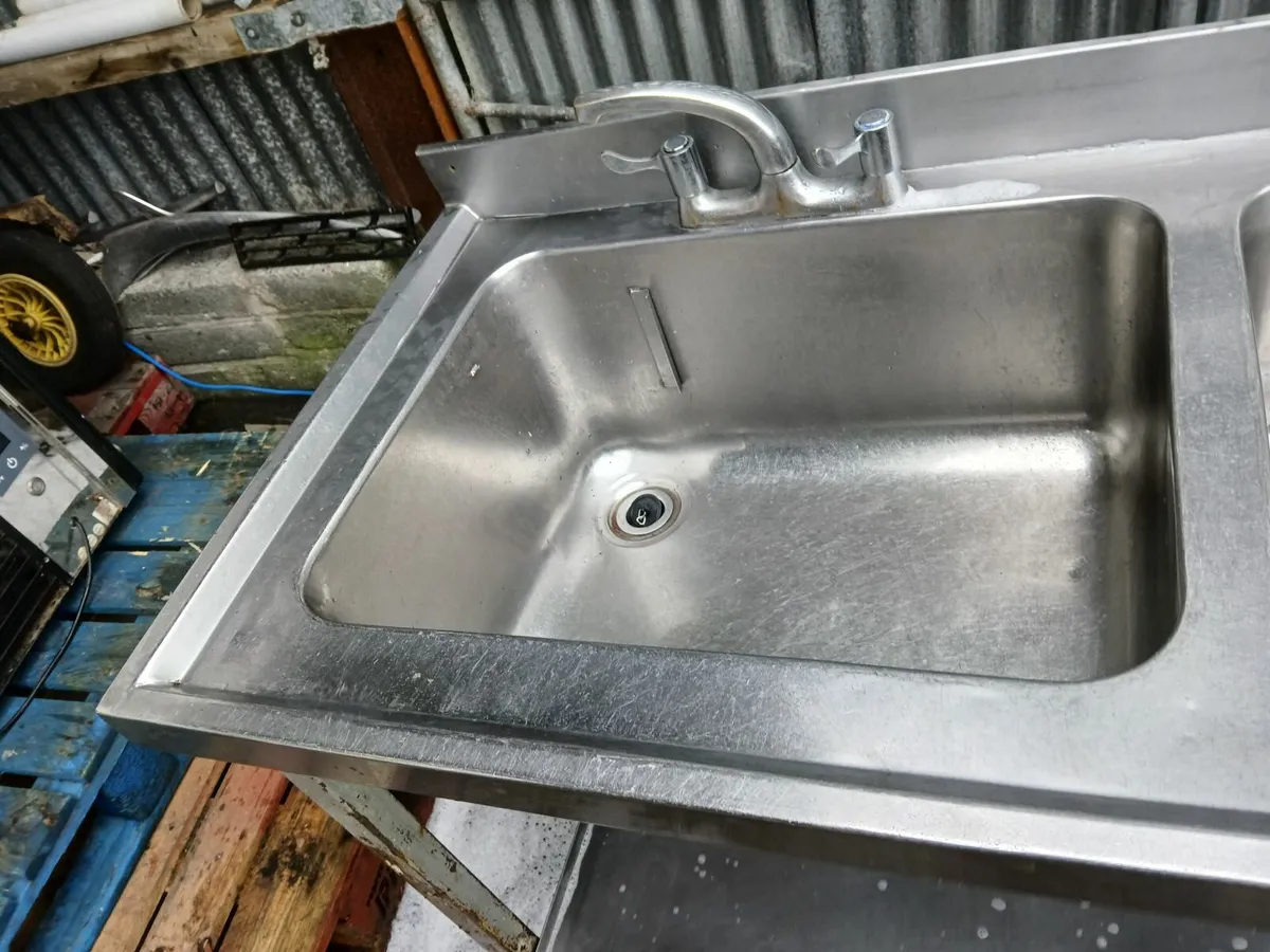Stainless steel double sink unit ..delivered - Image 1