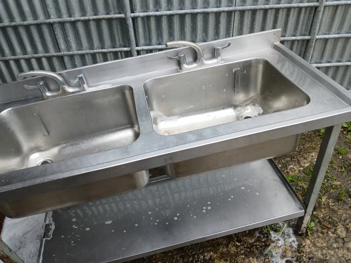 Stainless steel double sink unit ..delivered - Image 2