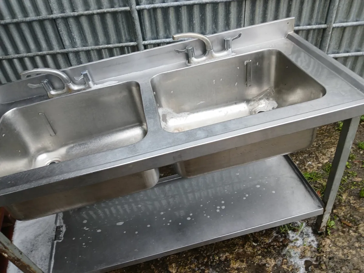 Stainless steel double sink unit ..delivered - Image 3