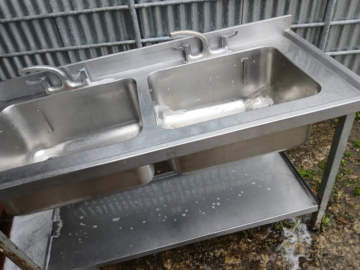 Stainless steel double sink unit ..delivered - Image 4