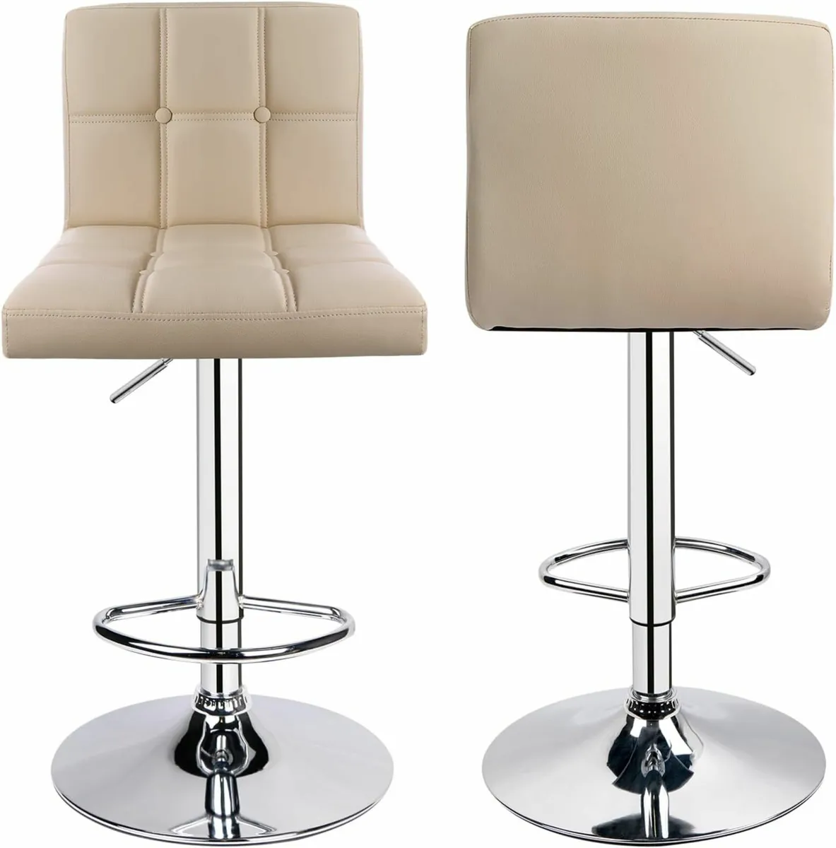 Bar Stools (2/Set) Chairs Breakfast Dining Stools - Image 2