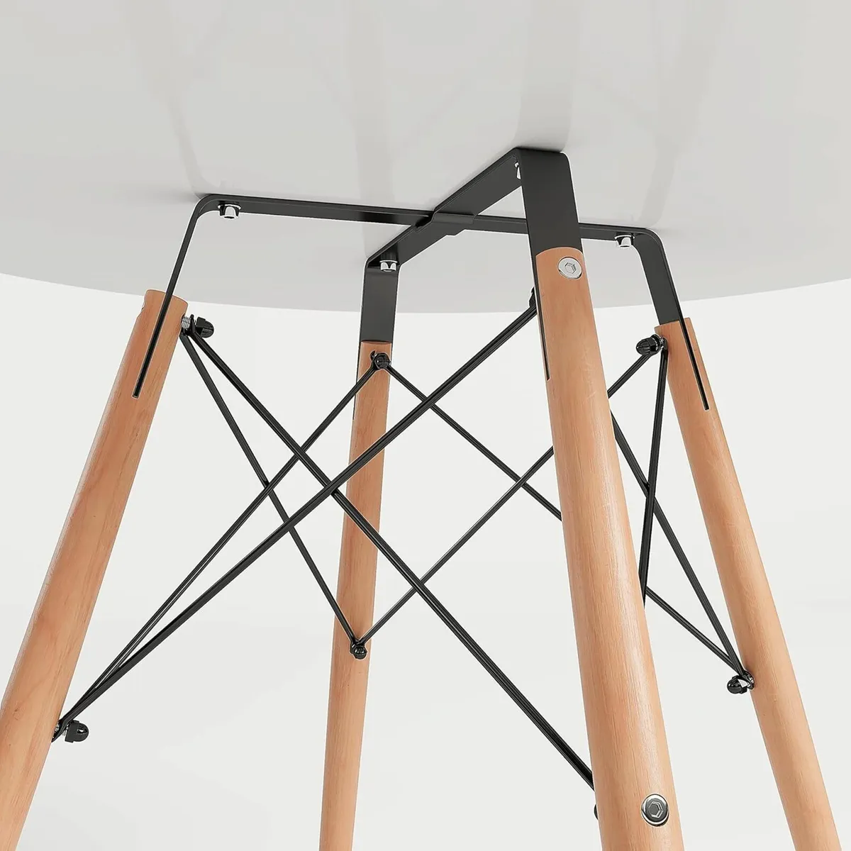 Dining Table Modern Kitchen White 80cm(Table Only) - Image 3
