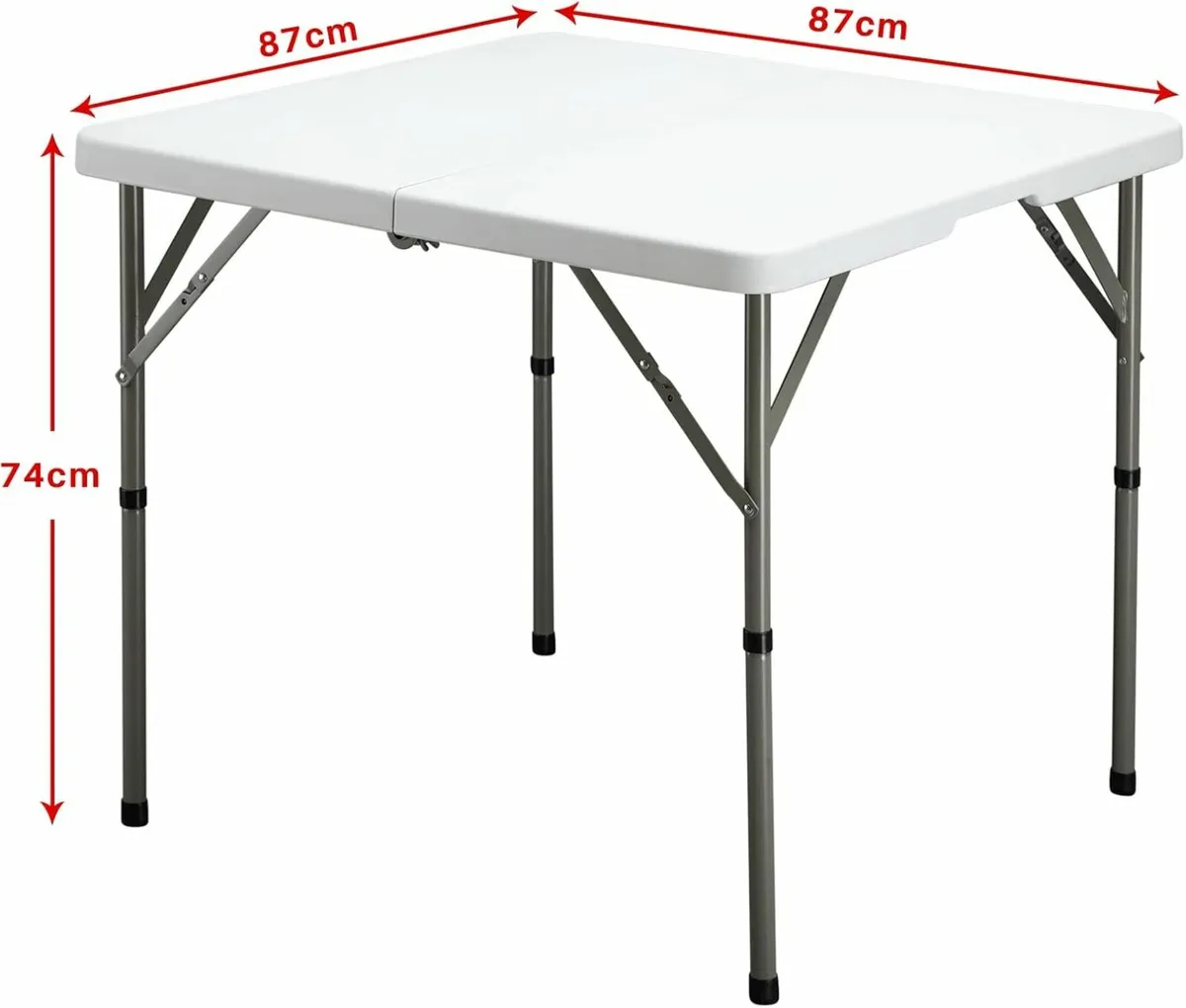 Square Folding Table 87cm Garden Camping Picnic - Image 2