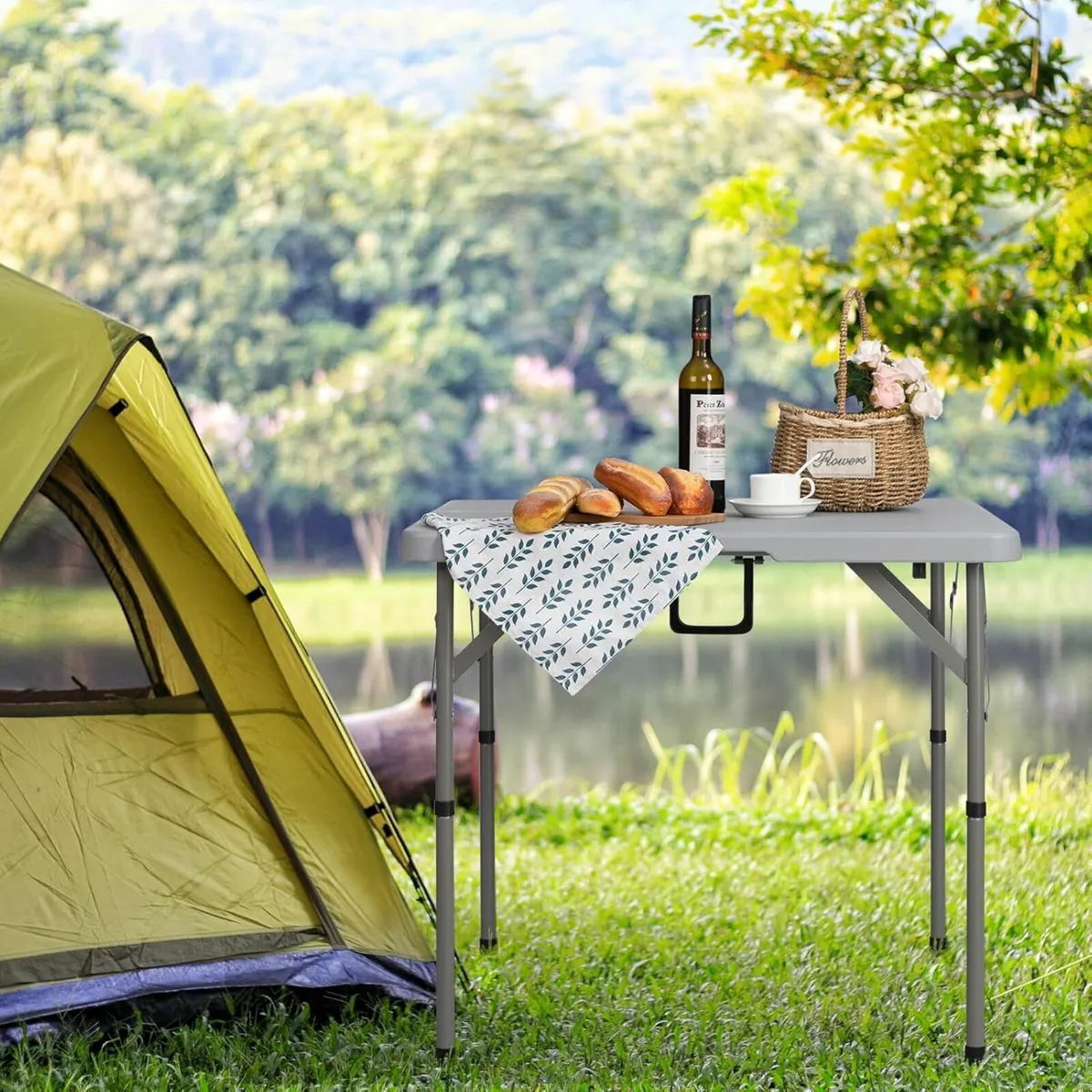 Folding Table 87cm Garden  Camping Picnic BBQ - Image 3