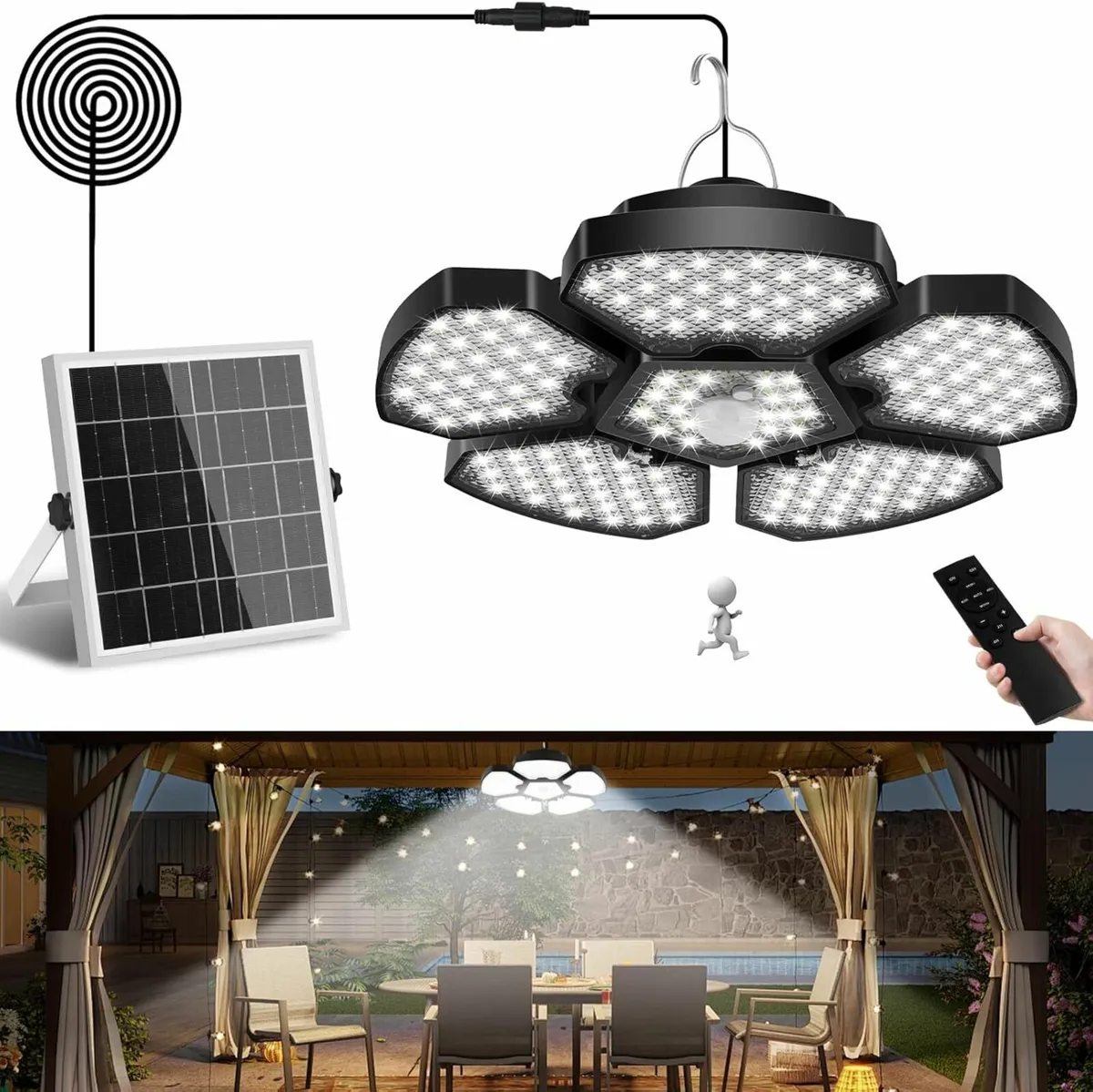 Solar Shed Light Remote Control Garden Balcony - Image 1