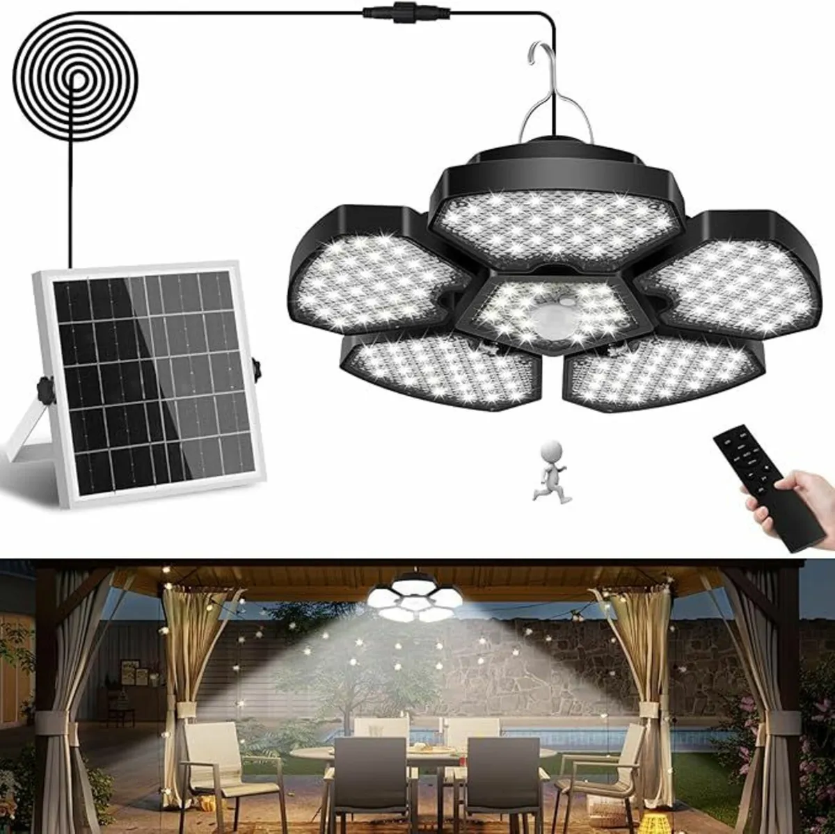Solar Shed Light Remote Control Garden Balcony - Image 4