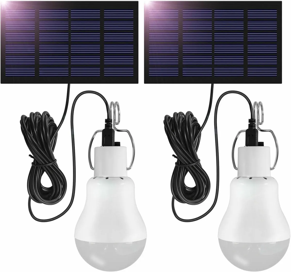Pack of 2, 3W Solar Powered LED light Camping - Image 4