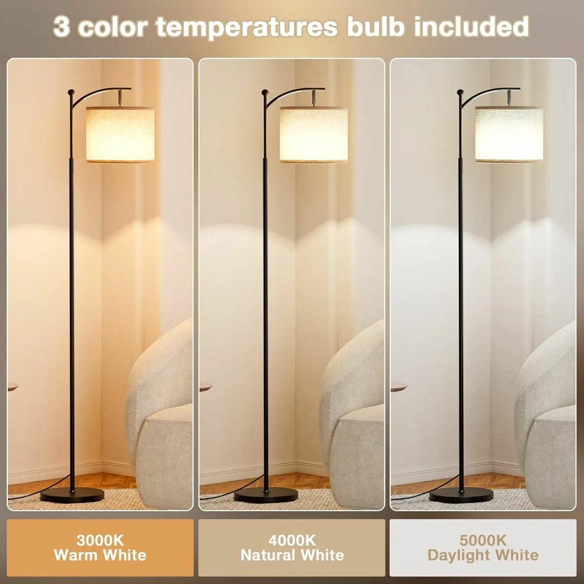 Floor Lamps for Living Room 60" Modern 3 Color - Image 3