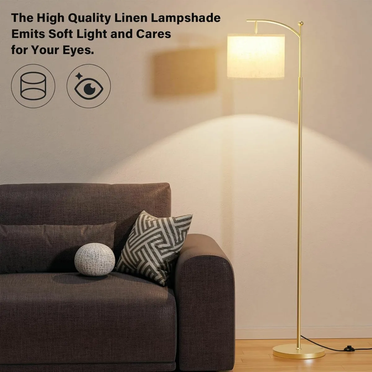 Floor Lamps Living Room 3 Color Adjustable - Image 1