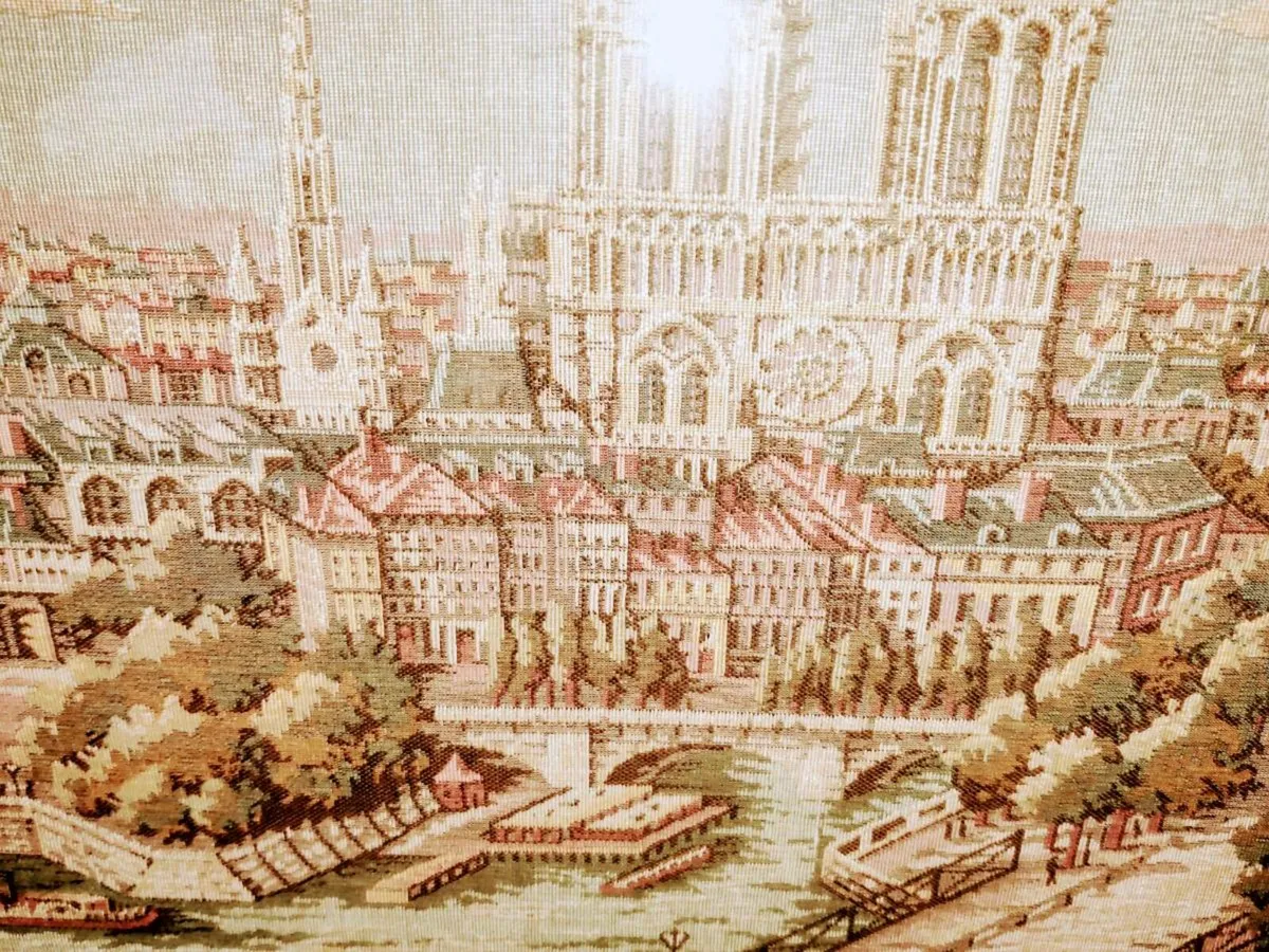 17TH CENTURY SCENE, Huge Tapestry Wall Oak Frame ! - Image 3