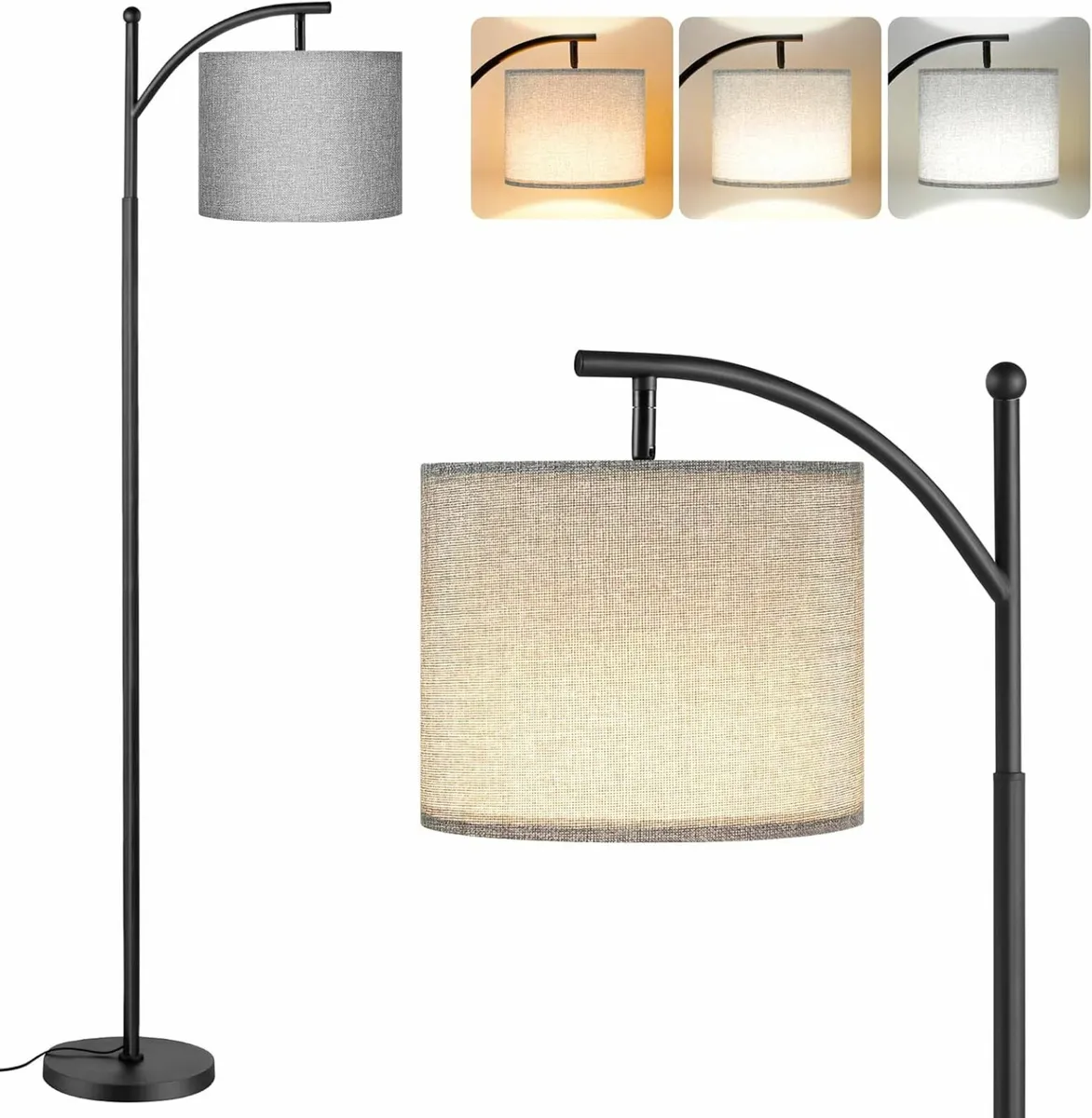 Floor Lamps Living Room 60" 3 Color Grey Office - Image 1