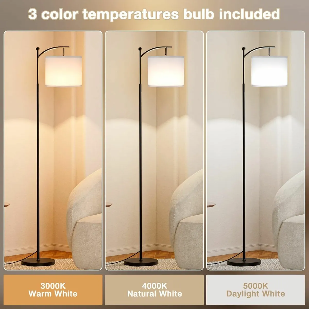 Floor Lamps Living Room 3 Color Bedroom Office - Image 1