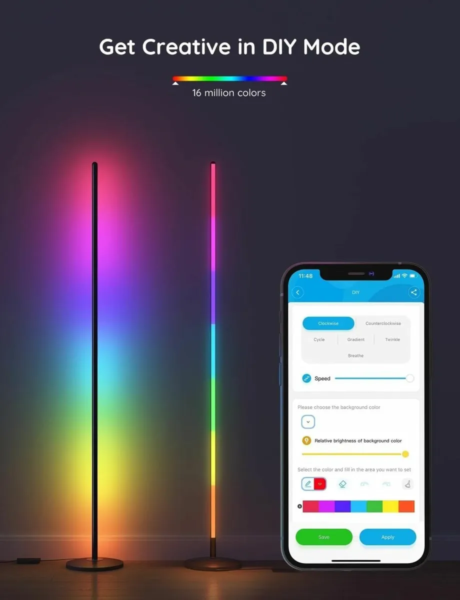 LED Floor Lamp Smart 61 Scene Mode Music Sync - Image 2