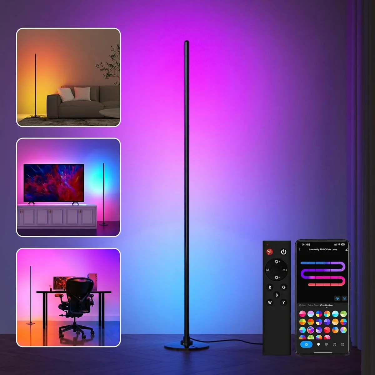 LED Floor Lamp Corner Smart Lamp Music Sync - Image 1