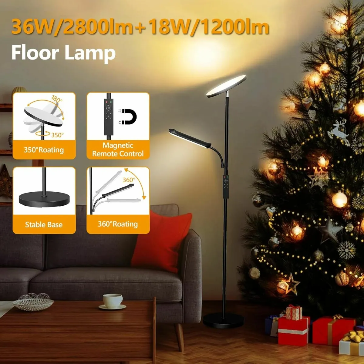 LED Uplighter Floor Lamp, Super Bright 4 Color - Image 4