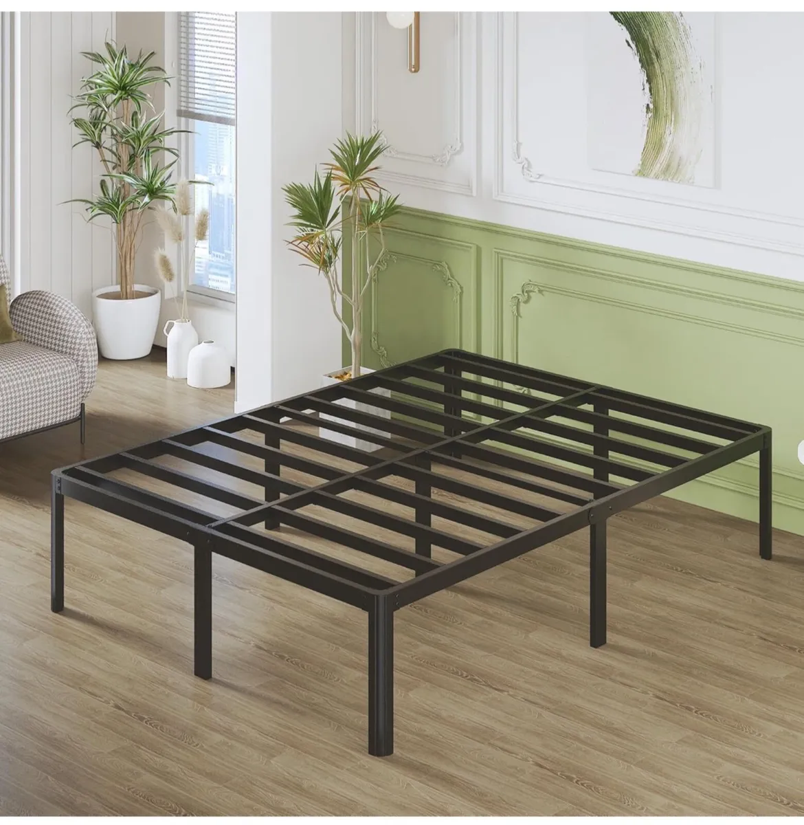 High Small Double Bed Frame 4ft with Rounded - Image 3