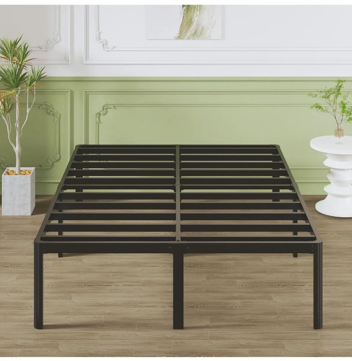 High Small Double Bed Frame 4ft with Rounded - Image 1