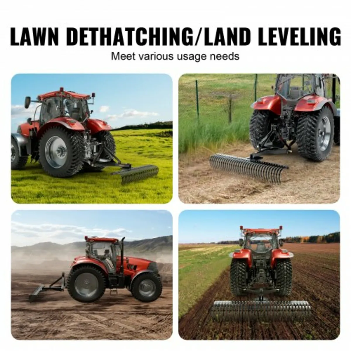 Tow Behind Dethatcher 60" 3-Point Lawn Dethatcher - Image 2