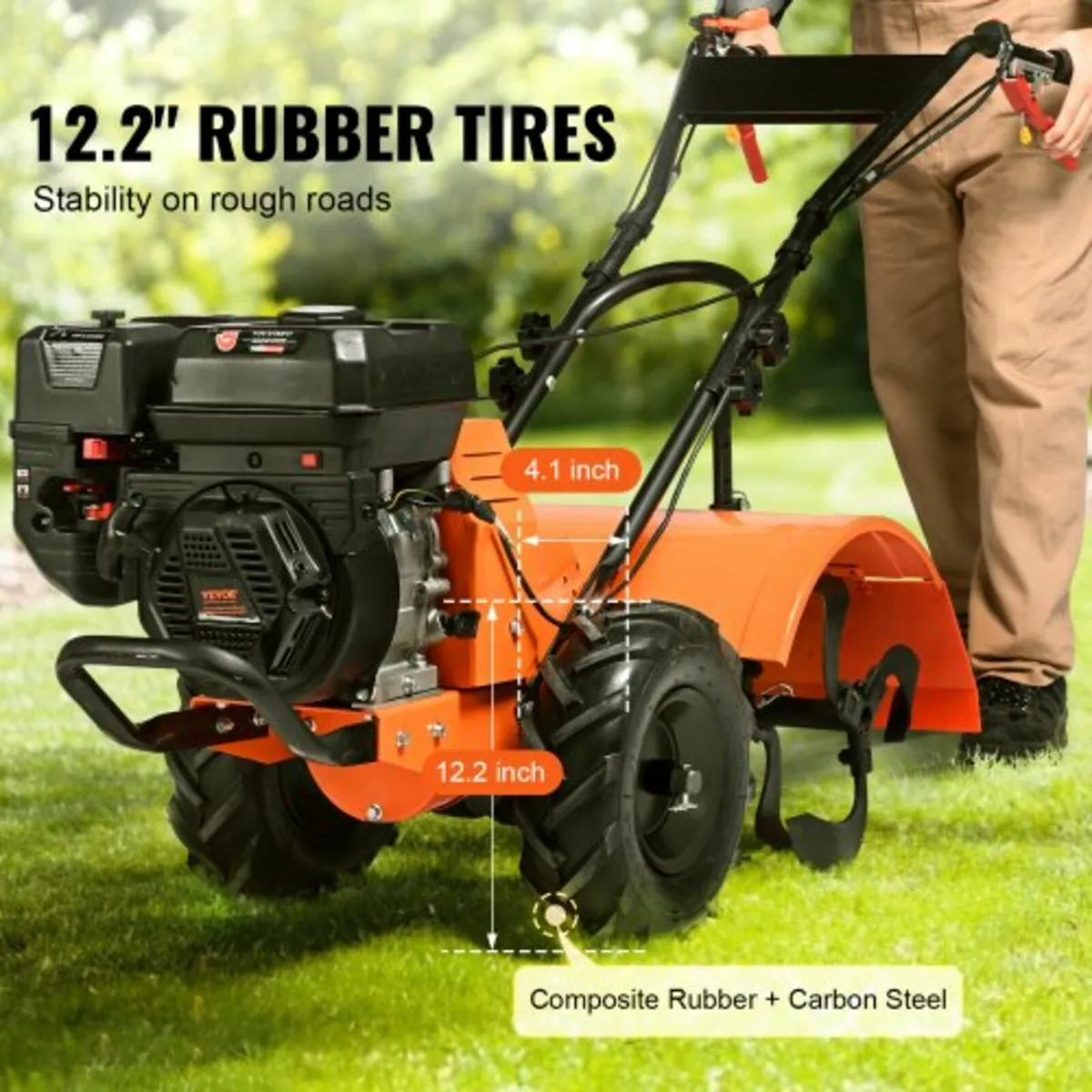 Tiller Cultivator Gas Powered, 212CC 4-Stroke Gard - Image 2