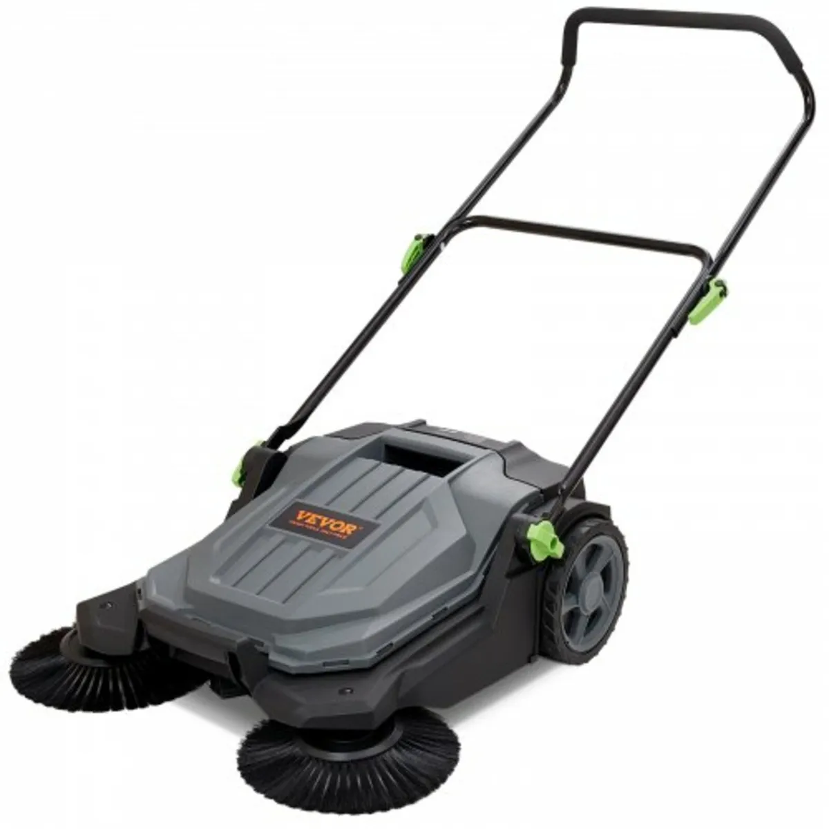 Walk-behind Hand Push Floor Sweeper, 25.6" Sweepin - Image 1