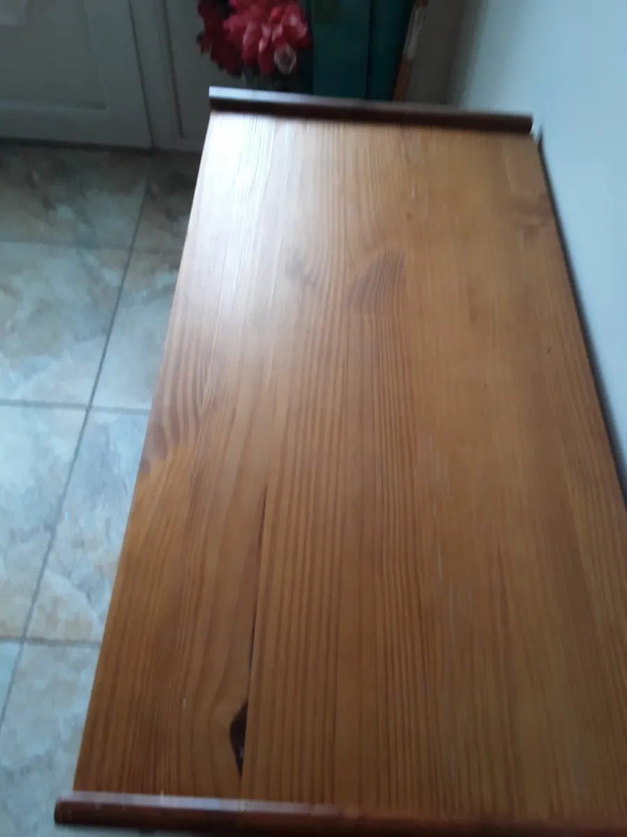 Very heavy solid Pine bedroom unit good condition - Image 2