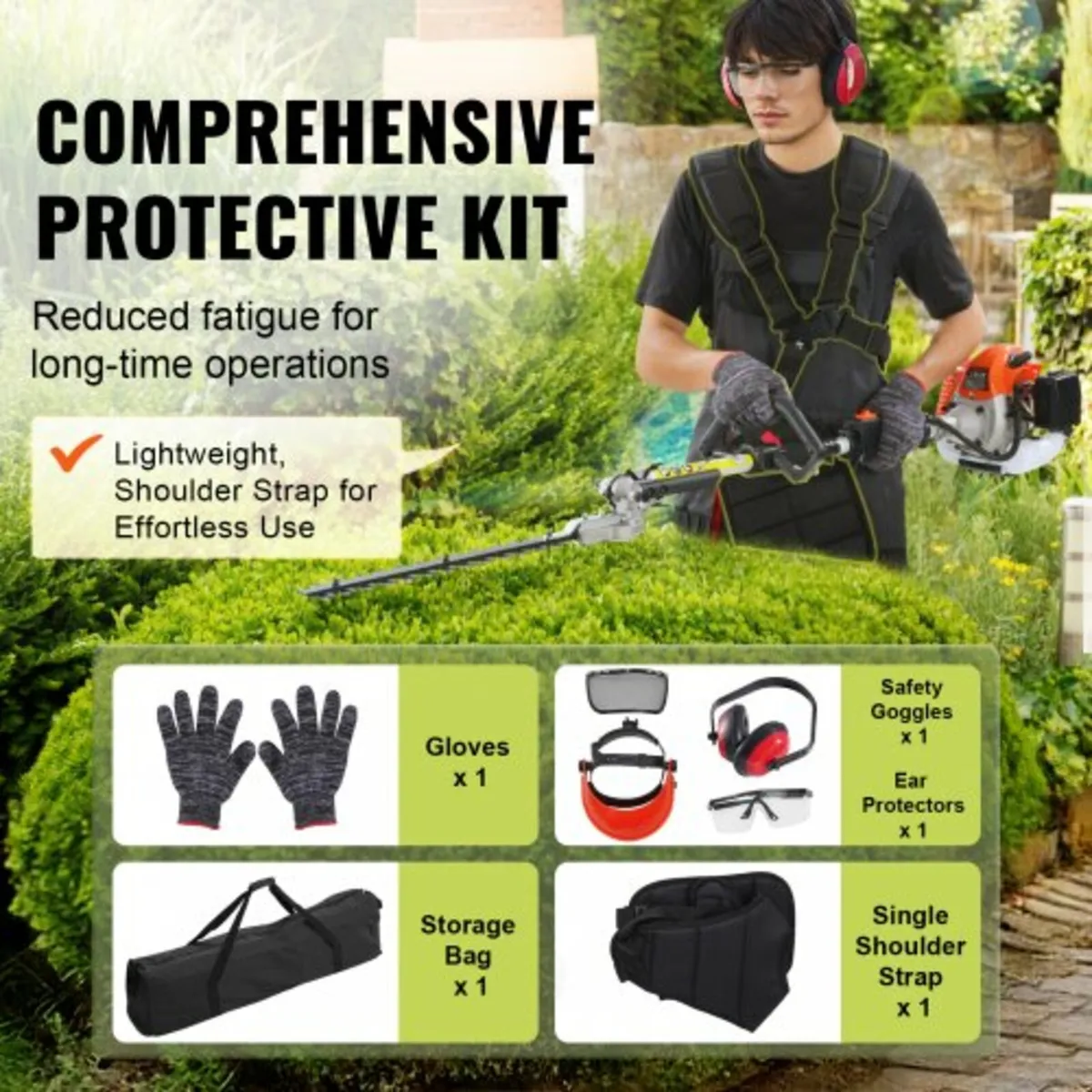15.7-inch 26CC 2 Cycle Gas Hedge Trimmer Gas Power - Image 2