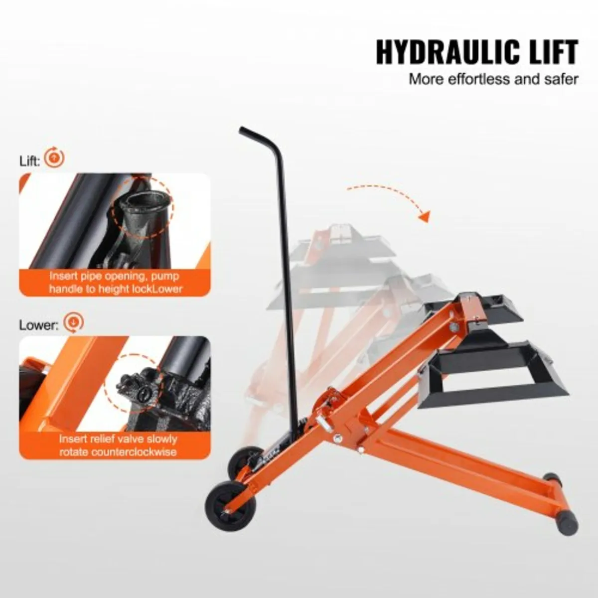 500 Lbs Lawn Mower Lift with Hydraulic Jack for Ri - Image 2