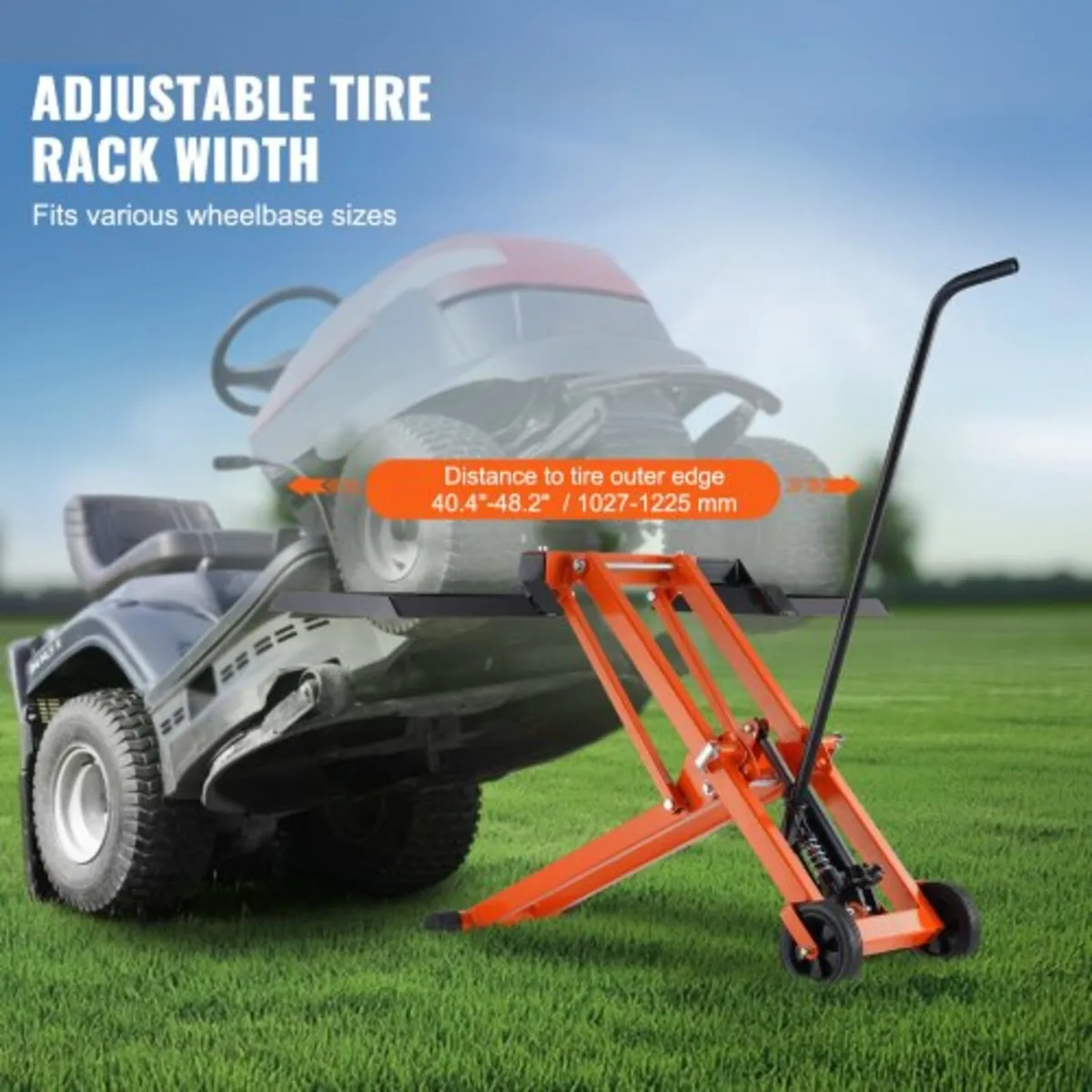 500 Lbs Lawn Mower Lift with Hydraulic Jack for Ri - Image 3