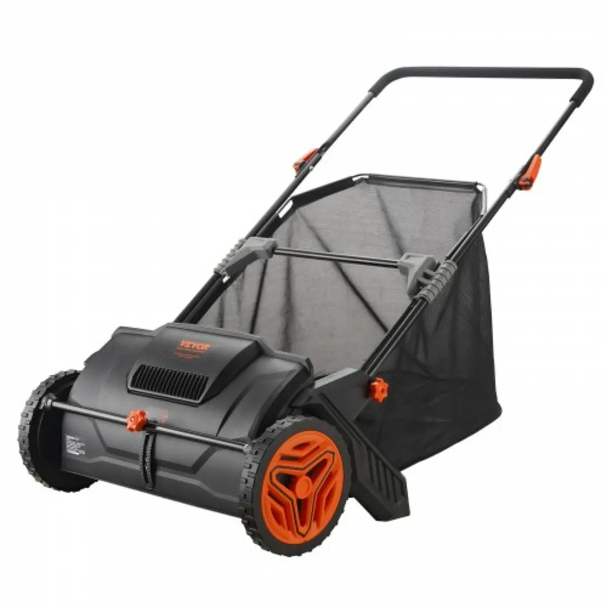Push Lawn Sweeper, 21-inch Leaf & Grass Collector, - Image 1