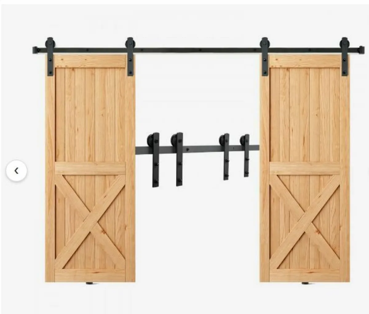 8FT Sliding Barn Door Hardware Kit - Image 2