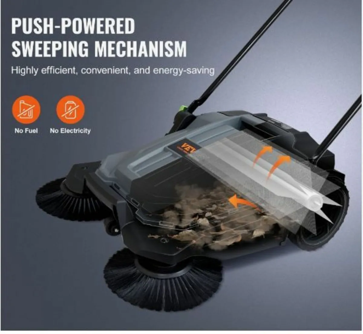 Walk-behind Hand Push Floor Sweeper - Image 3