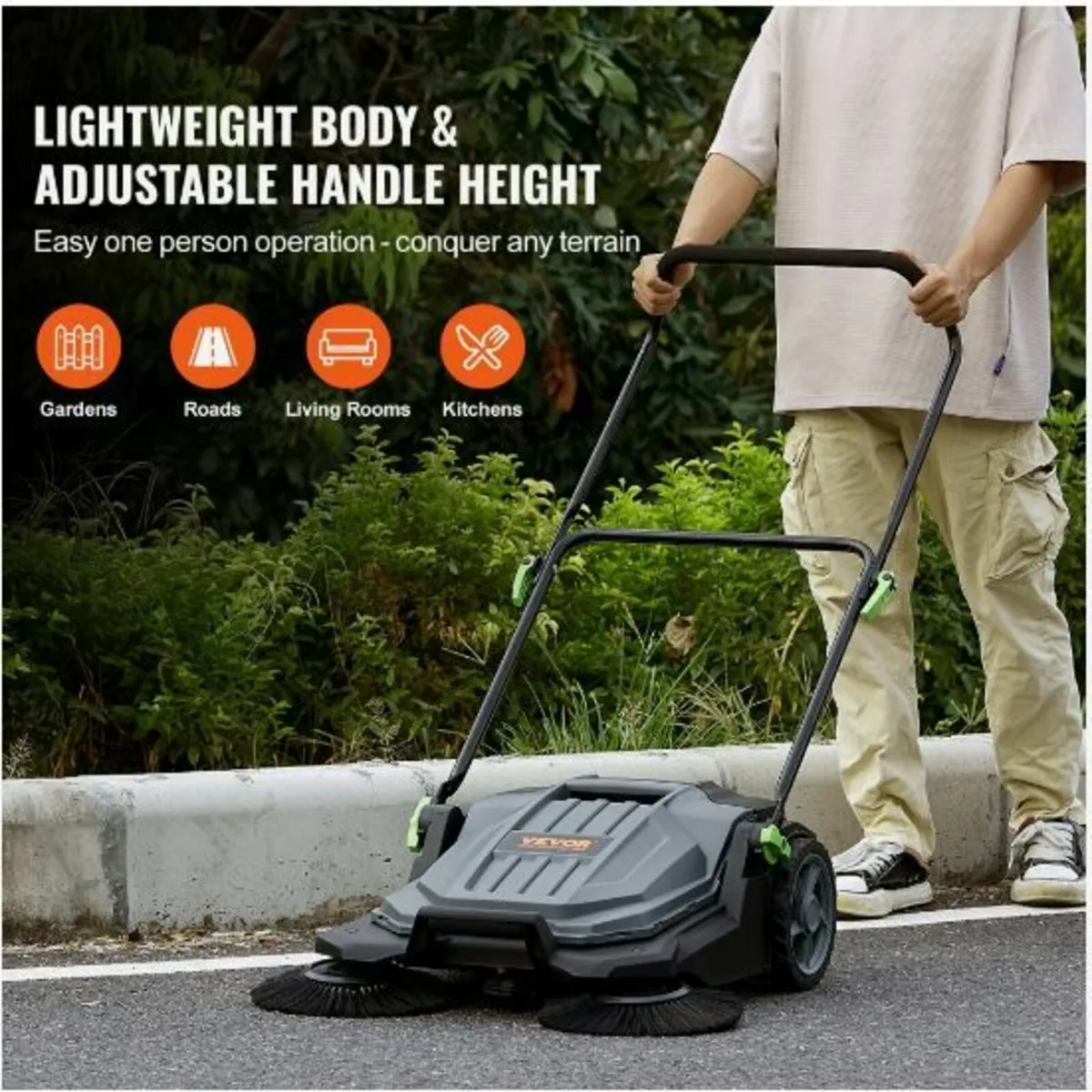 Walk-behind Hand Push Floor Sweeper - Image 4