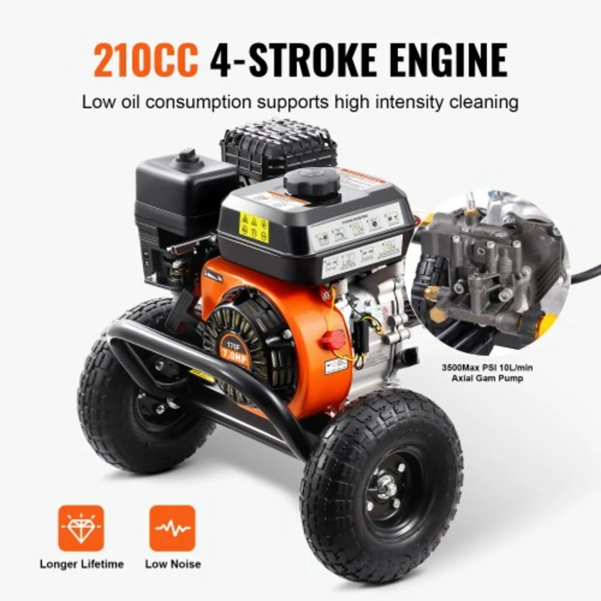 Gas Pressure Washer 3500 PSI 10L/min 2.6 GPM with - Image 2