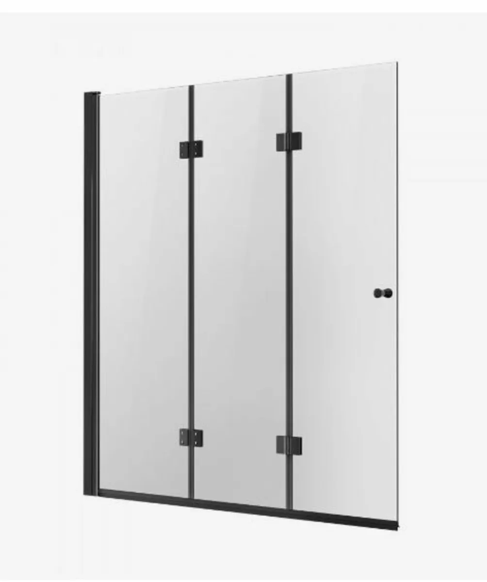 Bathtub Shower Door 51 in. W x 56 in. H Frameless - Image 1