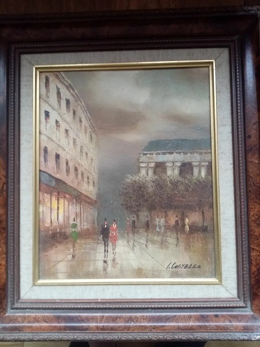 Antique painting /canvas - Image 1