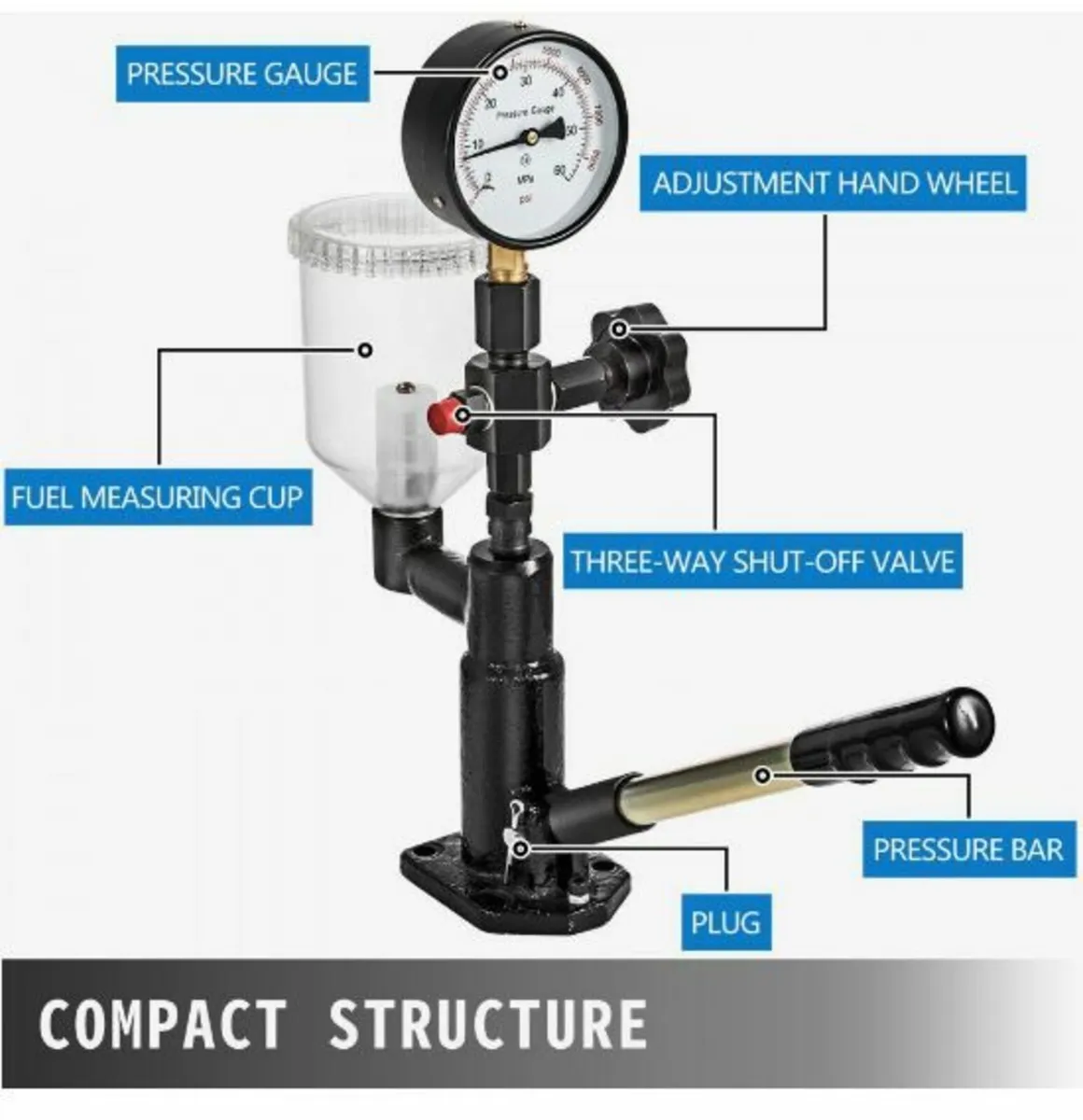 Diesel Injector Nozzle Pressure Tester, Fuel Inje - Image 4