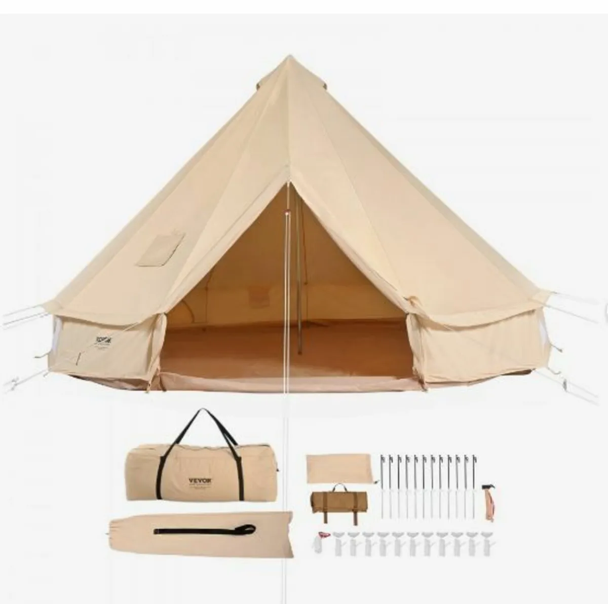 Canvas Bell Tent, 4 Seasons 4 m/13.12 ft Yurt Ten - Image 1