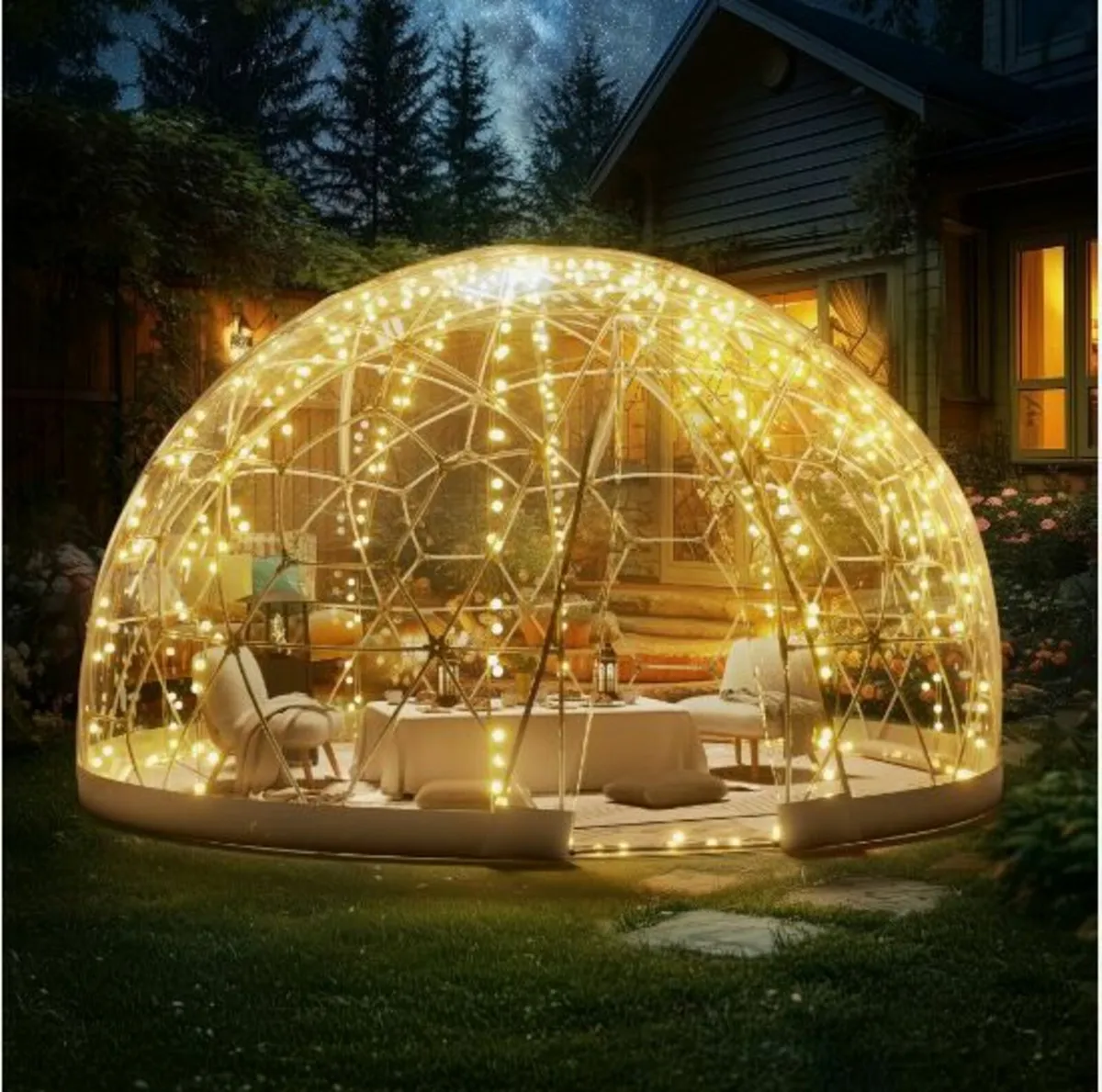 12FT Dome Bubble Tent Outdoor House Camping Shelte - Image 1