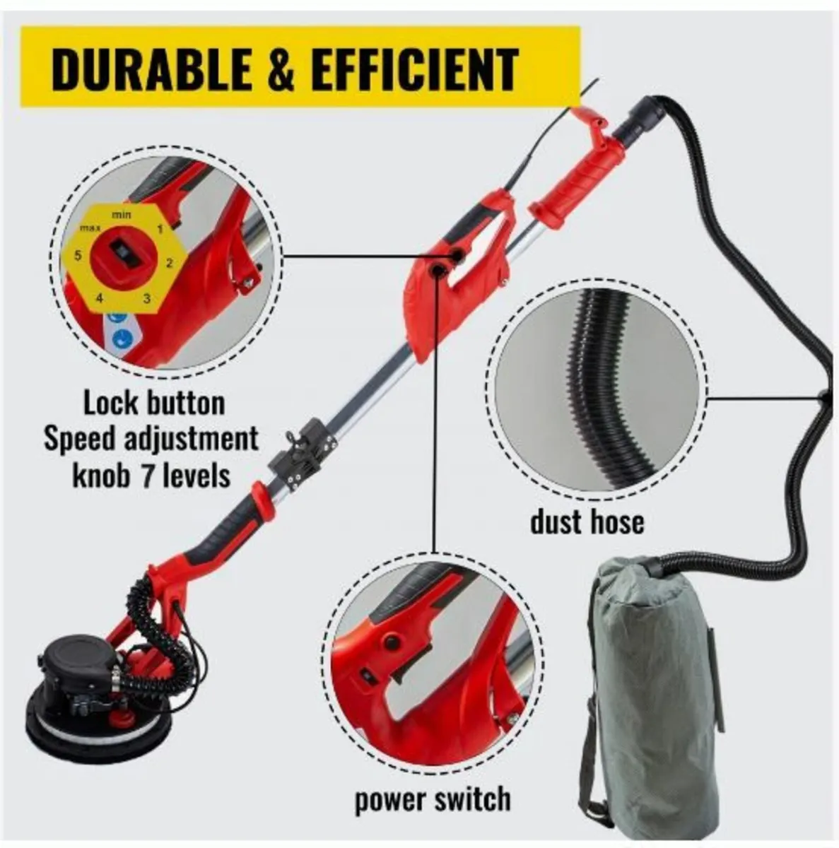 Drywall Sander 750W, Electric Drywall Sander - Image 2
