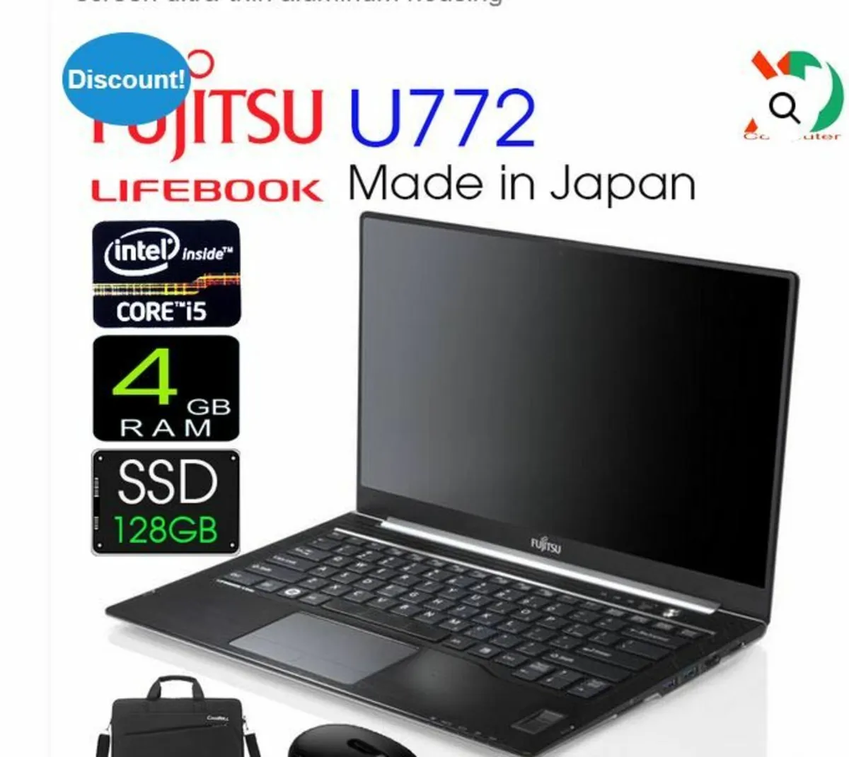 Intel i5 128GB SSD Fujitsu LifeBook U772 Ultrabook - Image 2