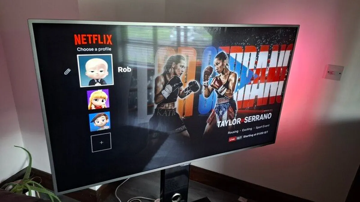 55 inch Philips Smart TV with Ambilight and Stand - Image 1